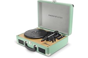Energy Sistem Retrospin - Tocadiscos con 40W Peak Power, vinilos, RCA, Puerto USB y Bluetooth In/out.