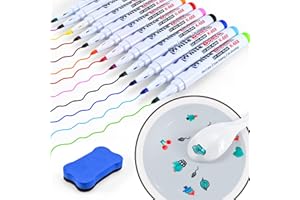 GEWDW Magical Water Painting Pen,Magical Water Painting Water Doodle Pens Watercolor Marker Pens Washable Dry Erase Markers Kit,Educational Toy&Gift for 4-8 8-12 Year Old Boys Girls(12 Colors)