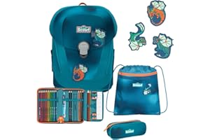 Scout Sunny II Schulranzen-Set 4-tlg. Exklusiv Superflash Seadragon 2023