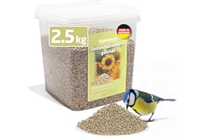 Eggersmann volaris Sonnenblumenkerne Vogelfutter 2,5kg [geschält] – Hochwertiges Vogelfutter Wildvögel ganzjährig – Sonnenblumenkerne geschält fett- & energiereich – Wildvogelfutter schalenfrei