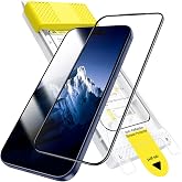 JETech Anti-Reflective 3D 9H+ Screen Protector for iPhone 18 Pro/17 Pro | Full Coverage, Tempered Glass, AR Coating, Auto-Ali