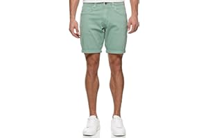 Indicode Hombres Page Jeans Shorts | Pantalones Cortos Vaqueros con 5 Bolsillos