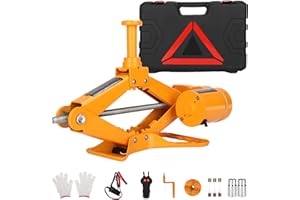 ROGTZ Electric Scissor Car Jack Kit, 3 Ton 12V Portable Auto Car Lift with 41.9 cm Range for SUV/Sedan, Floor Jack for Tire Change & Roadside Emergency