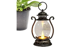 Kaxenig Retro Desk Lamp, Battery Powered LED Camping Lantern, Night Lights for Garden, Patio, Porch, Living Room, Bedroom Bedside