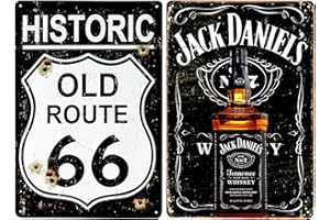 ZBHDEYG Lot de 2 Panneaux de Bar pour Jardin - Plaques Murales en Fer Peint pour Extérieur - Accessoires de Décoration pour Maison et Jardin