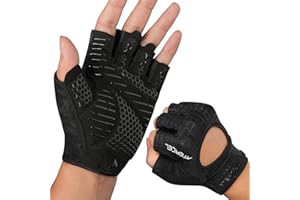 ATERCEL Guanti Palestra, Guanti da Fitness Guanti Palestra Uomo e Donna Ammortizzanti Traspiranti Crossfit Guanti con Imbottitura Completa, per Sollevamento Pesi, Bodybuilding, Cavalcare