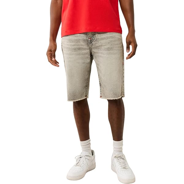 新品‼️TRUE RELIGION RICKY SN FLAP SHORT 30 True Religion Men's Ricky SN Flap Short Fray Hem | Denim Shorts