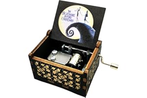 Micteney Nightmare Before Xmas - Caja de música de Madera para niños, Juguete de Pesadilla Antes de Navidad
