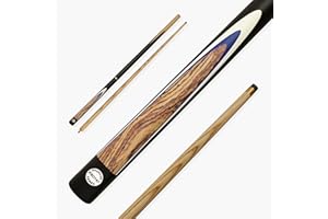 PRO147 Kingwood 57 Inch 3 Piece Length Adjustable Snooker Pool Cue with Matching Ash Grain and 9.5mm Tip - Shorten from 57 Inch to 44 Inch