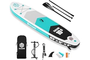 Goosehill Inflatable Stand Up Paddle Board, Premium SUP Package, 10' Long 32" Wide 6" Thick, Patterns Open for Customization