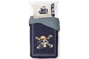 Jay Franco One Piece High Seas 100% Cotton Single Duvet Cover Set - Bedding Includes 50 x 70 cm Pillowcase