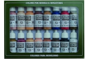Vallejo Model Color 16 color Set 70125 Face & Skin Tones (16)
