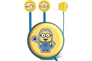 Lexibook Universal Despicable Me Minions Stereo Headphones, ear-tips included, 3.5mm jack, mic integrated, Blue/Yellow, HP008DES