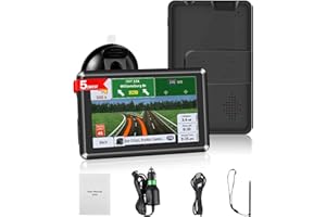 EUUEKATHY 5 Inch Sat Navs for Cars, Truck, HD GPS Navigation with UK Europe Maps, Lifetime Free Updates, Satnav support Postcode Search, Voice Guidance, Speed Camera Alert, Lane Guidance Assist, POI (5 in)