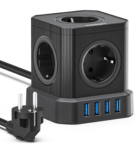 Power S7 - Dé stekkerdoos voor thuis - 8-in-1 met USB - Grijs