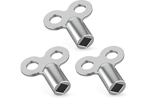 NIROX RAVN HAMAN 3 x Heizungsentlüftungsschlüssel Silber - Robuste Entlüftungsschlüssel - Heizungsschlüssel für nahezu alle Heizungen/Heizkörper - Handliche Entlüfter-Schlüssel