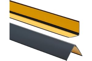 PROFIPVC Cornière PVC, baguette d’angle de protection, autoadhésif 35x35mm protection d'angles et rebords, 80cm, Anthracite