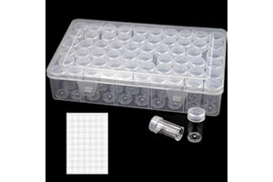 aupawdy 60 Slots Ricamo Diamante Perline ScatoleContenitori, Pittura a Diamante Contenitore Trasparente Scatola con Scomparti Organizer per Perline per Organizzare Gioielli Pittura Diamante