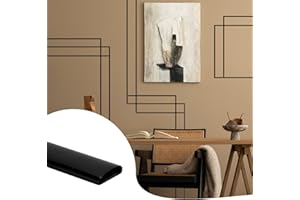 JSIWOTH Peel and Stick Trim, Matte Black Waterproof Molding Trim for Walls, Edges, Borders, Window Frames, Backsplash Tiles, 3M Flexible and Self Adhesive Trim