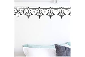 DIZZY DUCK DESIGNS Sagar Border Wall Furniture Floor Stencil for Painting S