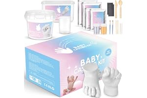 Kit Calco Mani e Piedi in 3D per Neonato, Taricor Kit per Stampi di Impronte del Bambino, Set Regalo in 3D, Ricordi, Souvenir, per Bambini o Neonati, Regali per il Baby Shower