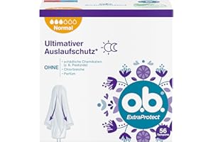 o.b. 56 tampones extra Protect normal para días medianos a más fuertes*