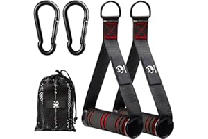 Slim Panda 2 Stück Einhandgriff, Latzug Griff für fitnessbänder Set, ideal für Workout am Seilzug, kabelzugstation oder Kraftturm, Übung…