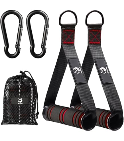 GJELEMENTS Einhandgriffe Für Fitnessbänder - Kabelzug Griffe Für Beintraining & Muskelaufbau