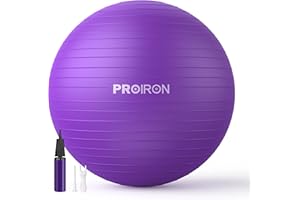 PROIRON Palla Fitness con Pattern di Pose, Fitball 55 cm 65 cm 75 cm con Pompa, Palla per Pilates, Esercizi, Ginnastica e Yoga