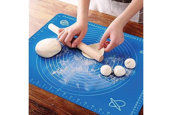 Carrot - Silicone Baking Mat Silicone Chapati Atta Kneading Mat Non-Stick Fondant Rolling Mat Stretchable for Kitchen Roti Chapati (Baking Mat 50 * 40 cm) (Color May Vary, 1)