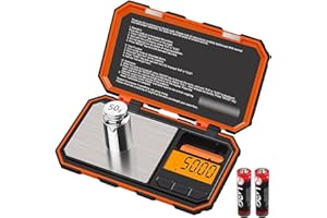 UNIWEIGH Digital Gram Scale,200g/0.01g Pocket Electronic Mini Smart Scale for Powder,Coins,Jewelry,Herbs,Food,6 Units,LCD Display,Tare,Auto Off,with 50g Calibration Weight