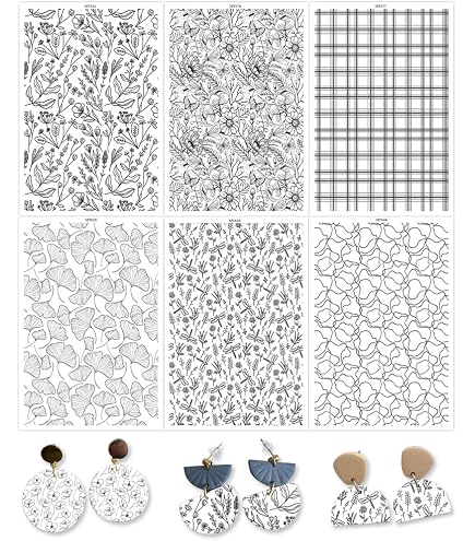 Papier Transfert Eau Pour Argile Polymère - 10 Feuilles Dentelle Noire 14.8x10cm