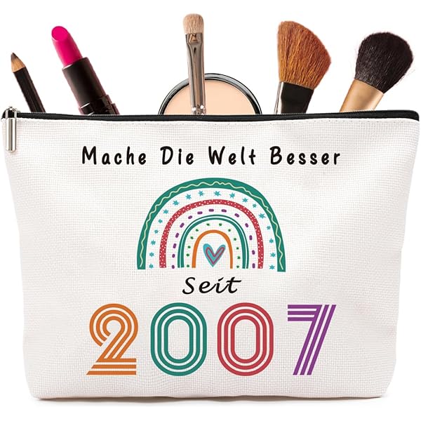 ViEinkaufen Cadeau De 18e Anniversaire Pour Filles, Trousse De Maquillage Et Chaussettes De 18 Ans, Porte-clés Inspirant, Cadeau De 18 Ans Pour Fille, Nièce, Petite-fille, Amis, étudiants, Blanc