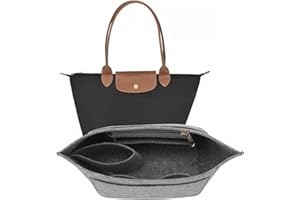 LOUKAYCCI Organizer in feltro compatibile con inserto per borsa longchamp le pliage L (Large Gary)