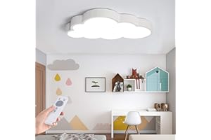 ENXING Plafoniera A LED Lampada Per Camera Da Letto Per Bambini Plafoniere Nuvole Bianche Ragazzi E Ragazze Dimmerabile Lampade Per Bambini Ambiente Da Letto Per Da Soffitto A Fumetto Paralume,Dimming