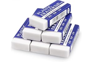 SOPSTUO Eraser - Pencil Rubbers Erasers for Kids Large White Erasers for Schoo,Office, Art, Drawing (12)