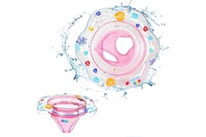 LUMOOM Baby Snathing Ring Float, siège de baignade Enfants avec imprimé de Dessin animé, Bague de baignade Gonflable, pour garçons et Filles, Nager en Tout-Petit Mature LD 6-36 Mone (Rose)