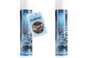 com-four® 2X Kunstschnee - Spraydose mit Dekoschnee - Schneespray zum Dekorieren zu Weihnachten (02 Stück - 600ml/Schnee)