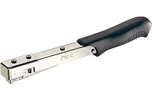 Rapid Pro R19E Graffettatrice a Martello in Acciaio per Fissare Etichette, Poster e Tessuti al Legno, Contiene fino a 156 Graffette a Filo Fine n. 13 da 4-6 mm, Confezionata in Scatola