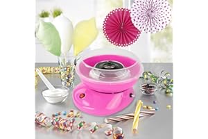 XDAILUYYDS Zuckerwattemaschine für Zuhause, Zuckerwatte-Maschine Set Mit Zuckerwatte Stäbchen & Messlöffel, Zuckerwatte in nur 2 min (Rosa)