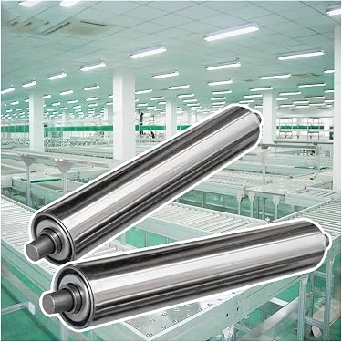 Lot De 5 Rouleaux Porteurs Sans Moteur - Pour Convoyeur, Transport De Charges, Diamètre 38 Mm, Longueur 450 Mm - 5