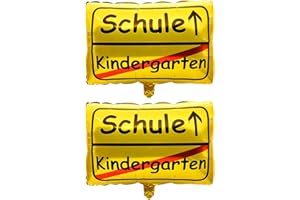 iZoeL Einschulung Schulanfang Deko 2Stk Folienballon Heliumballon Dekoration zur Einschulung Schuleinführung Schulstart für Junge Mädchen