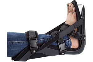 H&F Night Splint Dorsal Soft Light for treatment of Plantar Fasciitis All Sizes (Black inner, Womens 6-8)