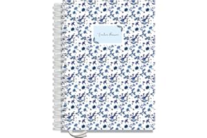 Teacher Planner 2025-2026 A4 size by Pirongs | 7 Lesson Planner for Teachers | Page a day | Undated, Hardback, Wiro-bound Teachers Planner - Blue Flower