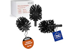 ‎KEUCO Original KEUCO Ersatzbürstenkopf schwarz, 3 Stück, für Plan, Rose, Aveno, Reva, Moll, Edition 90 WC-Bürstengarnitur, Ø 6,7 cm, Ersatz-Klobürstenkopf
