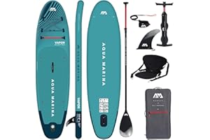 Aqua Marina Vapor 2019 - Juego de Tabla de Surf Hinchable con Asiento de Kayak (315 x 76 x 15 cm)