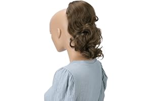 ‎CAISHA CAISHA 30cm Haarteil Mia Zopf Haarverlängerung mit Kordelverschluss Voluminös Gewellt Hellbraun PH206