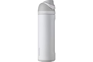 Owala FreeSip Insulated Stainless Steel Water Bottle with Straw for Sports and Travel, BPA-Free, 24-Ounce, Shy Marshmallow