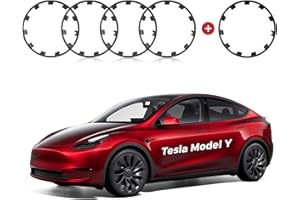 EVOOOR for Tesla Model Y 21 Zoll Felgenrand-Schutz ABS Felgenschutz für Tesla Model Y 21-Zoll-Uberturbine-Räder, (Gunpowder 21 Zoll,5 Stück)