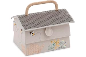 Hobby Gift Novelty Sewing Craft Hobby Storage Box, Embroidered, Bee Hive